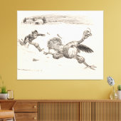 Bauer Chasing Turkey - William Walker Leinwanddruck (Insitu (Wohnzimmer))