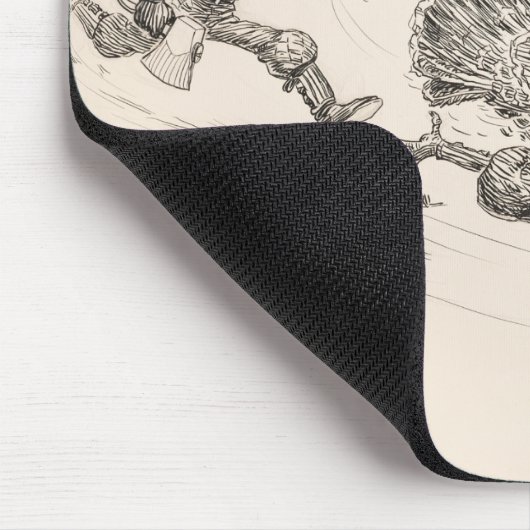 Bauer Chasing Turkey - William Walker Mousepad (Ecke)