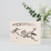 Bauer Chasing Turkey - William Walker Postkarte (Stehend Vorderseite)