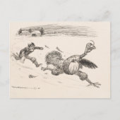 Bauer Chasing Turkey - William Walker Postkarte (Vorderseite)