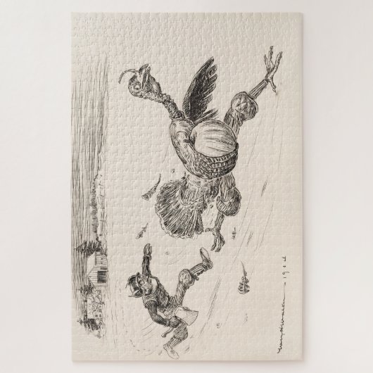 Bauer Chasing Turkey - William Walker Puzzle (Vertikal)