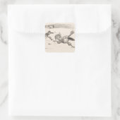 Bauer Chasing Turkey - William Walker Quadratischer Aufkleber (Tasche)