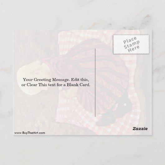 Bauer Child von Paula Modersohn-Becker Postkarte (Rückseite)