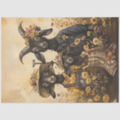 Bauer der deoupage Whimsical Goat Family Seidenpapier (Vorderseite)