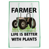 Bauer der landwirtschaftlichen Zugmaschine Mittlere Geschenktüte (Rückseite)