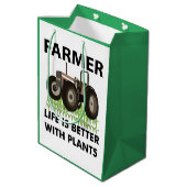 Bauer der landwirtschaftlichen Zugmaschine Mittlere Geschenktüte (Rückseite Schrägansicht)