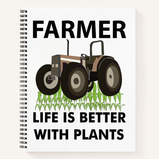 Bauer der landwirtschaftlichen Zugmaschine Notizblock (Vorderseite)