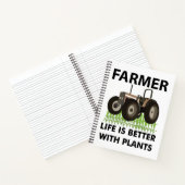 Bauer der landwirtschaftlichen Zugmaschine Notizblock (Innenseite)