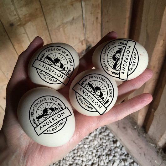 Bauer der Scheunenfamilie Rund dekorativ Gummistempel