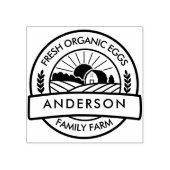 Bauer der Scheunenfamilie Rund dekorativ Gummistempel (Prägung)