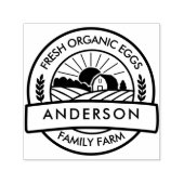 Bauer der Scheunenfamilie Rund dekorativ Permastempel (Design)