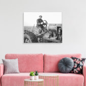 Bauer, der Tractor, 1937 fährt Leinwanddruck (Insitu (Wohnzimmer))