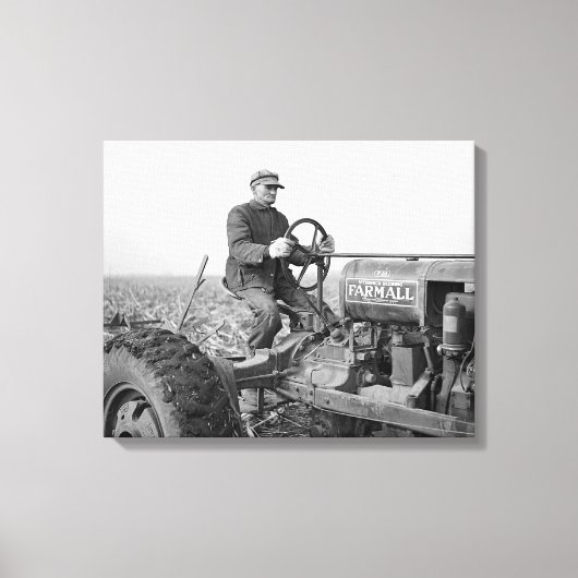 Bauer, der Tractor, 1937 fährt Leinwanddruck (Vorderseite)