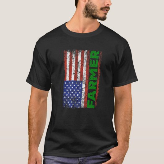 Bauer der US-Flagge T-Shirt (Vorderseite)