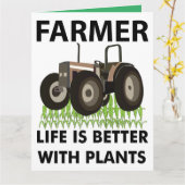 Bauer des landwirtschaftlichen Zugfahrzeugs Karte (Gelbe Blume)