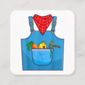 Bauer Einfache Niedliche Farm Quadratische Visitenkarte (Rückseite)