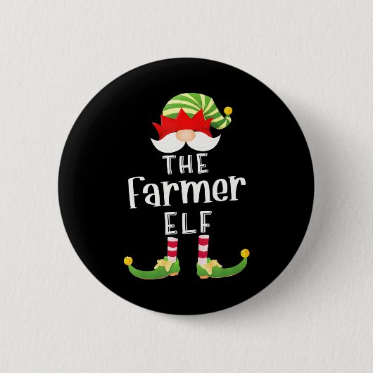 Bauer Elf Gruppe Weihnachten Funny Pajama Party Button (Vorderseite)