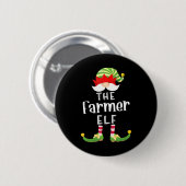 Bauer Elf Gruppe Weihnachten Funny Pajama Party Button (Vorne & Hinten)