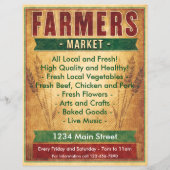 Bauer essen auf dem Markt Flyer (Hinten)