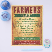 Bauer essen auf dem Markt Flyer (Einzeln)