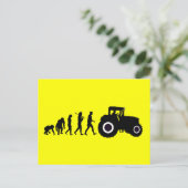 Bauer Evolution der Landwirtschafts-Traktorfahrer Postkarte (Stehend Vorderseite)
