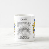 Bauer Familienwappen auf einer Tasse (Mittel)