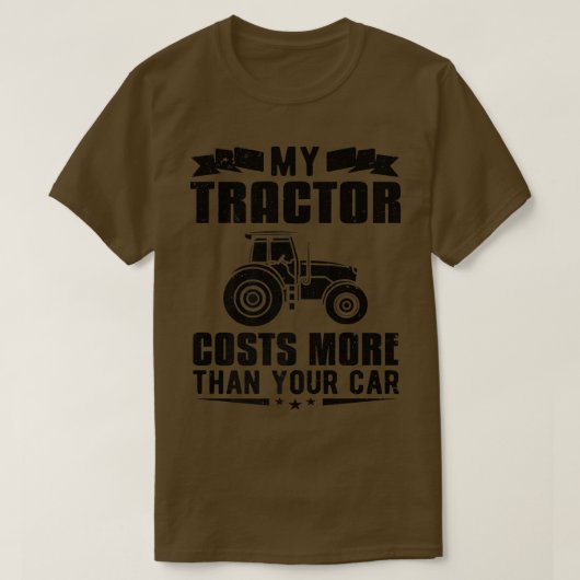 Bauer Farm mein Traktor kostet mehr als dein Auto T-Shirt (Design vorne)