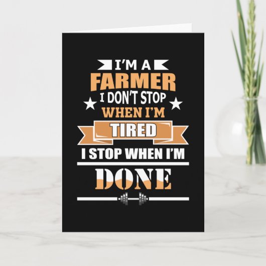 Bauer Farm Traktor Landwirtschaft Geschenkidee Karte (Vorderseite)