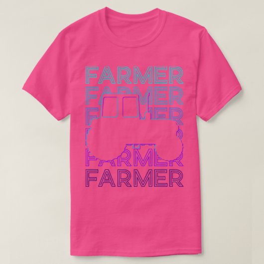Bauer Farm Traktor Retro Geschenk T-Shirt (Design vorne)