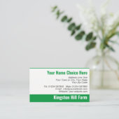 Bauer Farm Visitenkarte (Stehend Vorderseite)