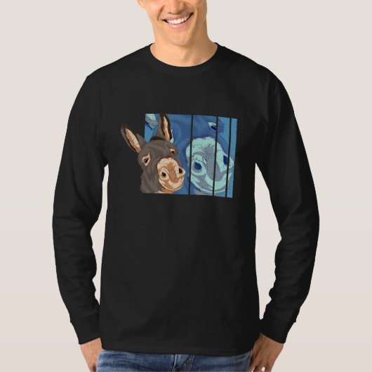 Bauer Farmtier Donkey T-Shirt (Vorderseite)