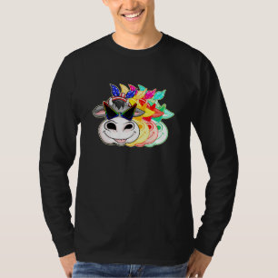 Bauer Frauen Mädchen Kinder Coole Landschafts-Kuh T-Shirt