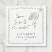 Bauer Fresh off the Market Brautparty Geschenkanhänger (Rückseite)