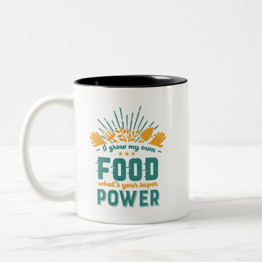 Bauer für die Kostprobe im Garten Ich baue mein ei Zweifarbige Tasse (Links)