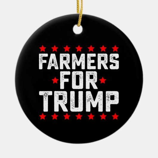 Bauer für die Präsidentschaftswahl von Trump Vinta Keramik Ornament (Vorne)