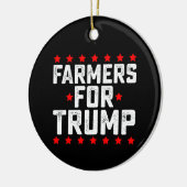 Bauer für die Präsidentschaftswahl von Trump Vinta Keramik Ornament (Links)