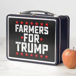 Bauer für die Präsidentschaftswahl von Trump Vinta Metall Brotdose