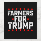 Bauer für die Präsidentschaftswahl von Trump Vinta Weinetikett (Einzelnes Label)