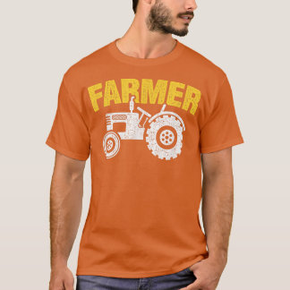 Bauer für einen geschädigten landwirtschaftlichen T-Shirt