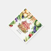 Bauer für kleine Gemüse zum Geburtstag Serviette (Ecke)