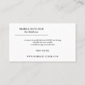 Bauer für Rinder mit schwarzem und weißem Mobilbut Visitenkarte (Rückseite)