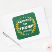 Bauer für Trump! Immer! Quadratischer Aufkleber (Umschlag)