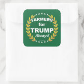 Bauer für Trump! Immer! Quadratischer Aufkleber (Tasche)