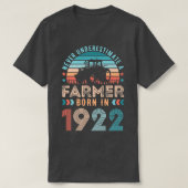 Bauer geboren 1922 Landwirtschaftspensum 100. Gebu T-Shirt (Design vorne)