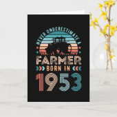 Bauer geboren 1953 70. Geburtstag Landwirtschaftsp Karte (Gelbe Blume)