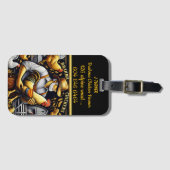 Bauer Gekümmert für Brahma Chickens in der Abenddä Gepäckanhänger (Vorderseite (Horizontal))