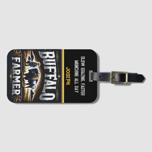 Bauer Gekümmert für Seinen Bison Gepäckanhänger (Vorderseite (Horizontal))