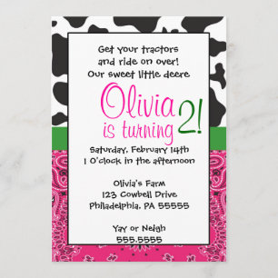 Bauer Girl Einladung zum Geburtstag