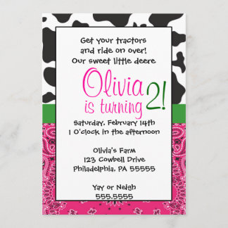 Bauer Girl  Einladung zum Geburtstag