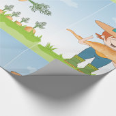 Bauer Girl mit Gartenmöbeln Geschenkpapier